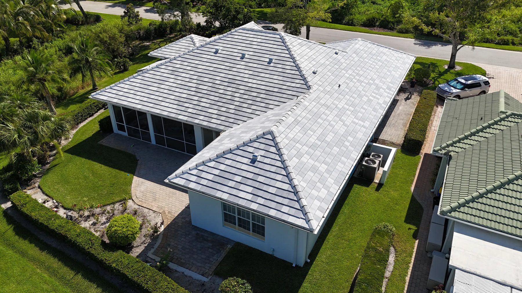 Completed tile roof replacement in Palm Beach County